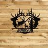 Custom Elk Silhouette Metal Sign Matte Finish Wall Art for Home Garden Decor
