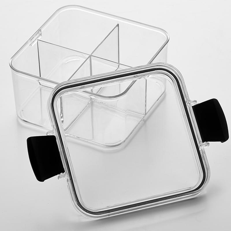 Divided Plastic Food Storage Containers Clear Organizers With Airtight Lids Seal Jar For Snacks, Dried Fruits Home Items