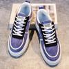 Fashionable and Trendy Casual Purple New Sports Low Top Board Shoes, Classic Popular Men's Shoes for Students and Teenagers