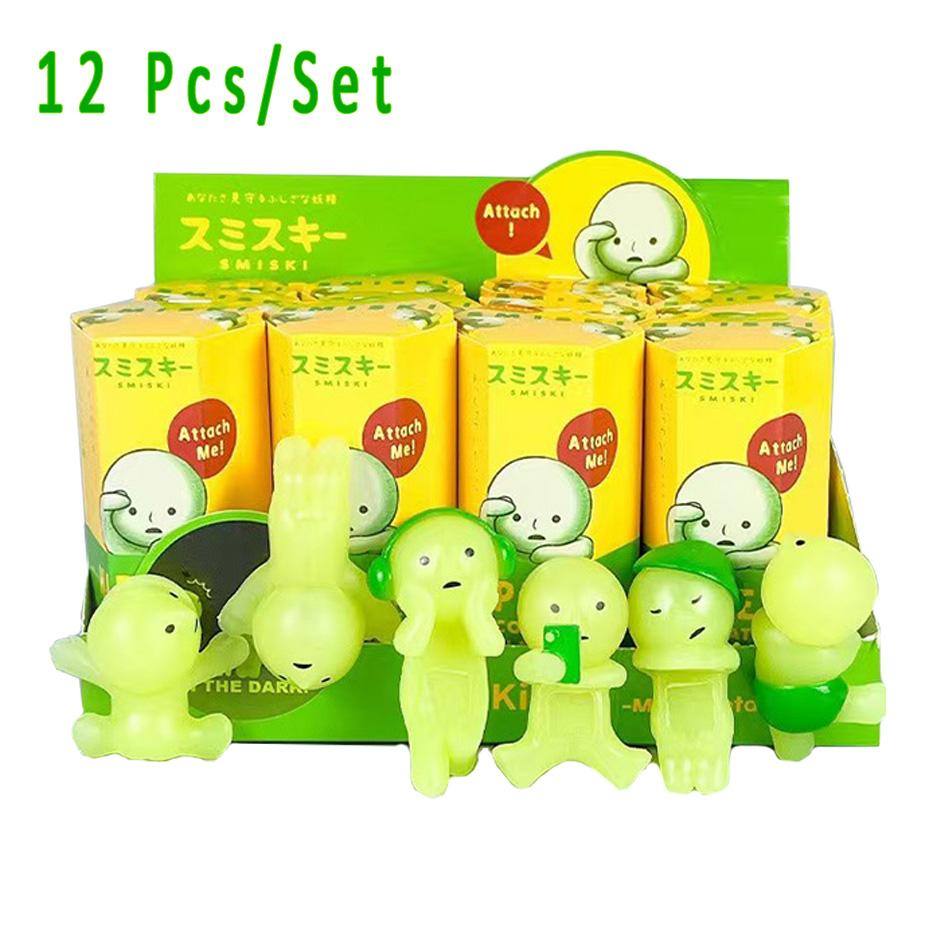 

Нові 5 видів SMIK Multiple Series Ноктилюцентна зелена лялька Сліпий бокс Екшн-фігурки Декорація Настільна модель Іграшка на різдвяний подарунок