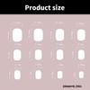 24 Pcs Short Round Acrylic Nail Elegant Full Cover Stick On Nail French Tip Press On Nail Elegant False Nail