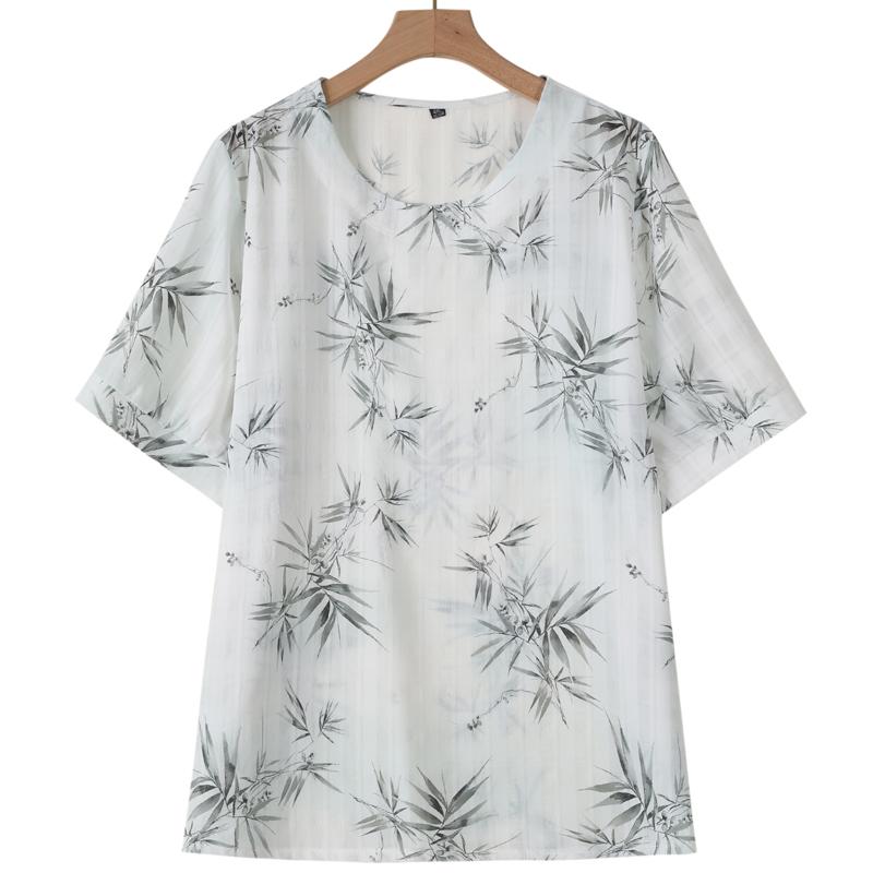 4XL-8XL Taglie Forti Bluse Eleganti da Donna Abiti Estivi Top Oversize Camicie Casual a Maniche Corte