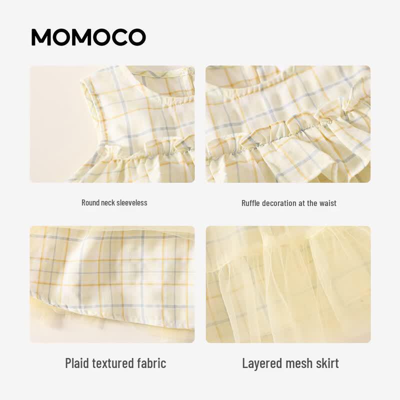 MOMOCO Girls' Summer Sweet A-Line Dress