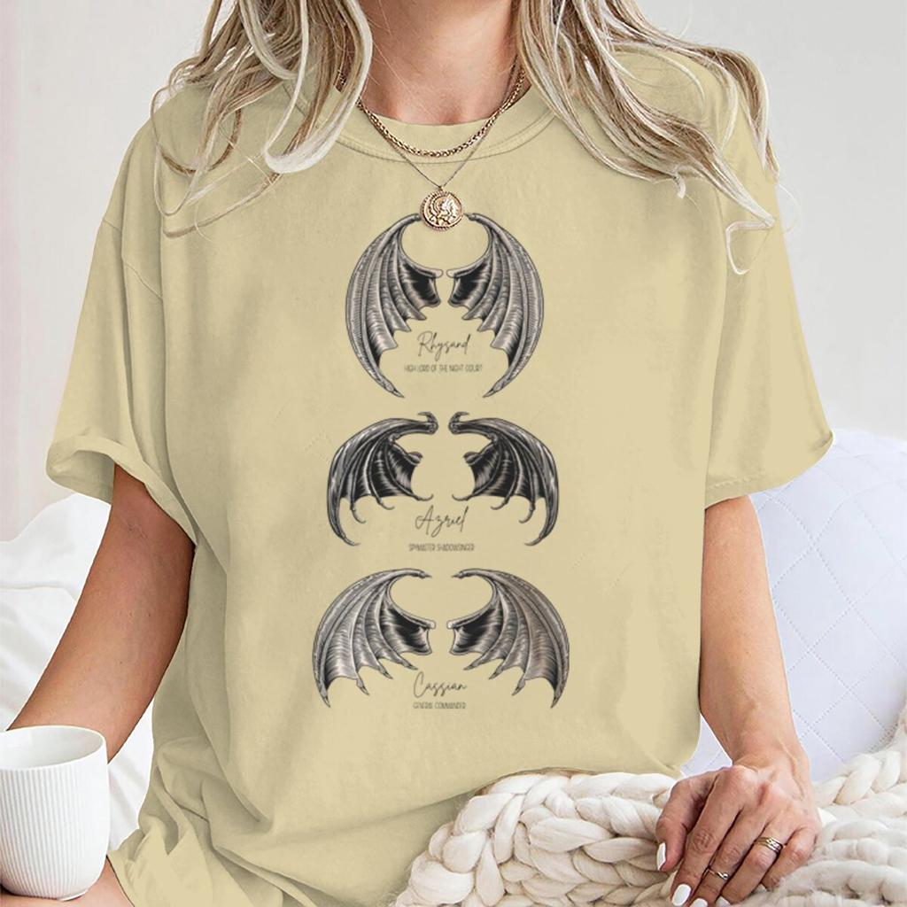 Vintage Dragon Wings Classic Tshirt Fourth Wing Bookish Graphic Tee Unisex Unisex Casual Bookworm Top Book Fan Gifts