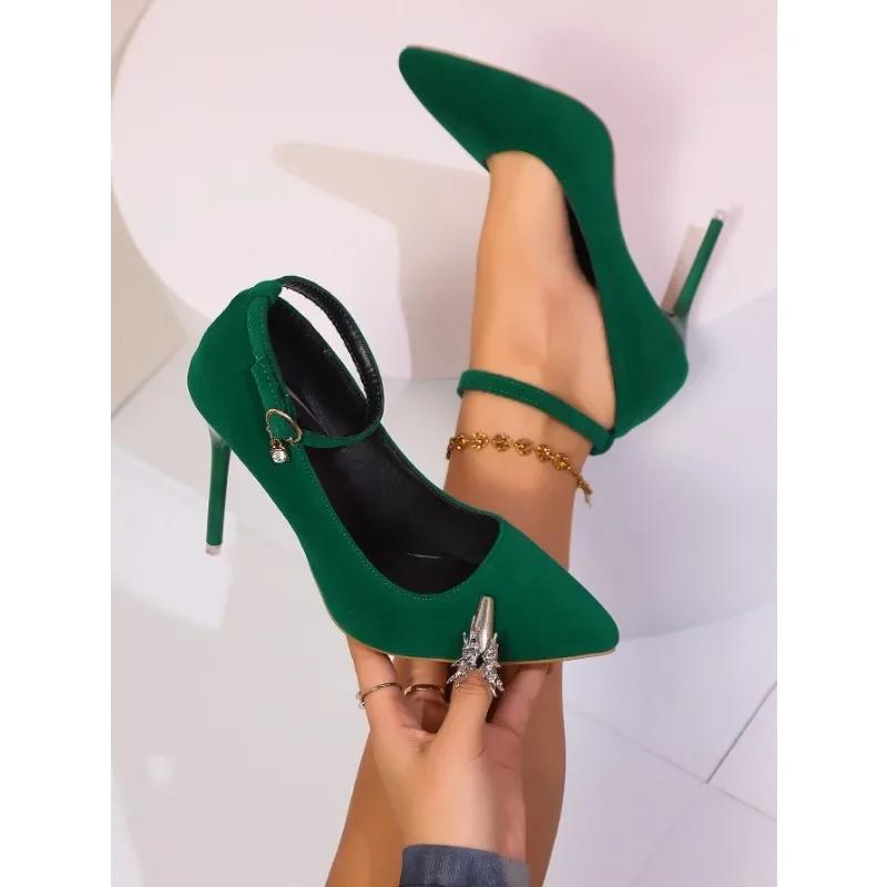 Hot Sale Baotou Women Pumps Solid Color Outdoors Sexy Party Slender Heel High Heels Women's Sandals Plus Size 40