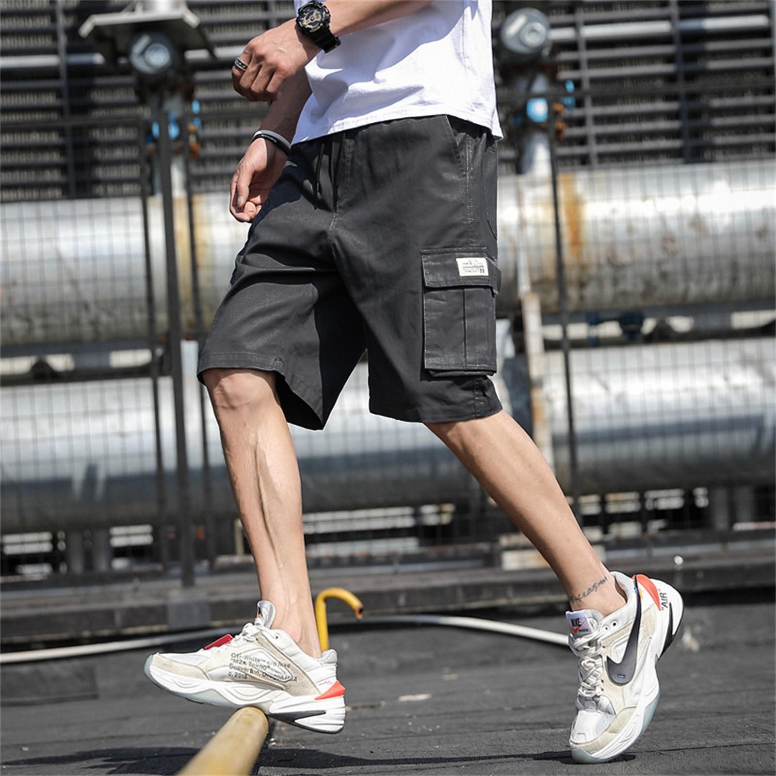 

Men s Summer Loose Casual Camouflage Work Shorts, Large-sized Multi-pocket Mid-length Pants Without A Belt l