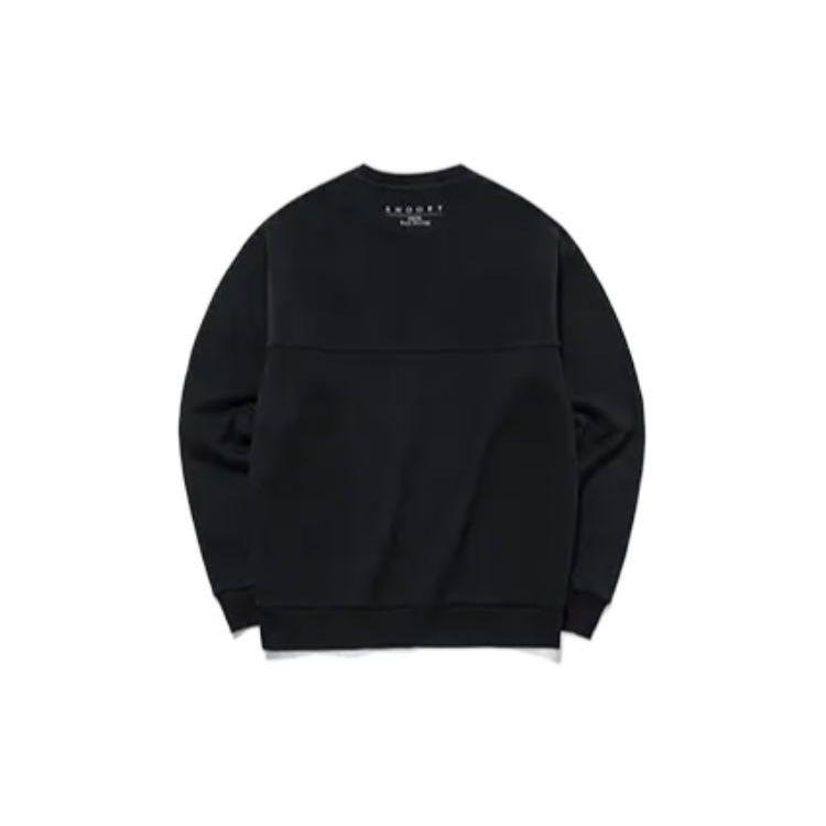 Anta Men's Peanuts Collaboration Crew Neck Sweatshirt Black 952149730-3