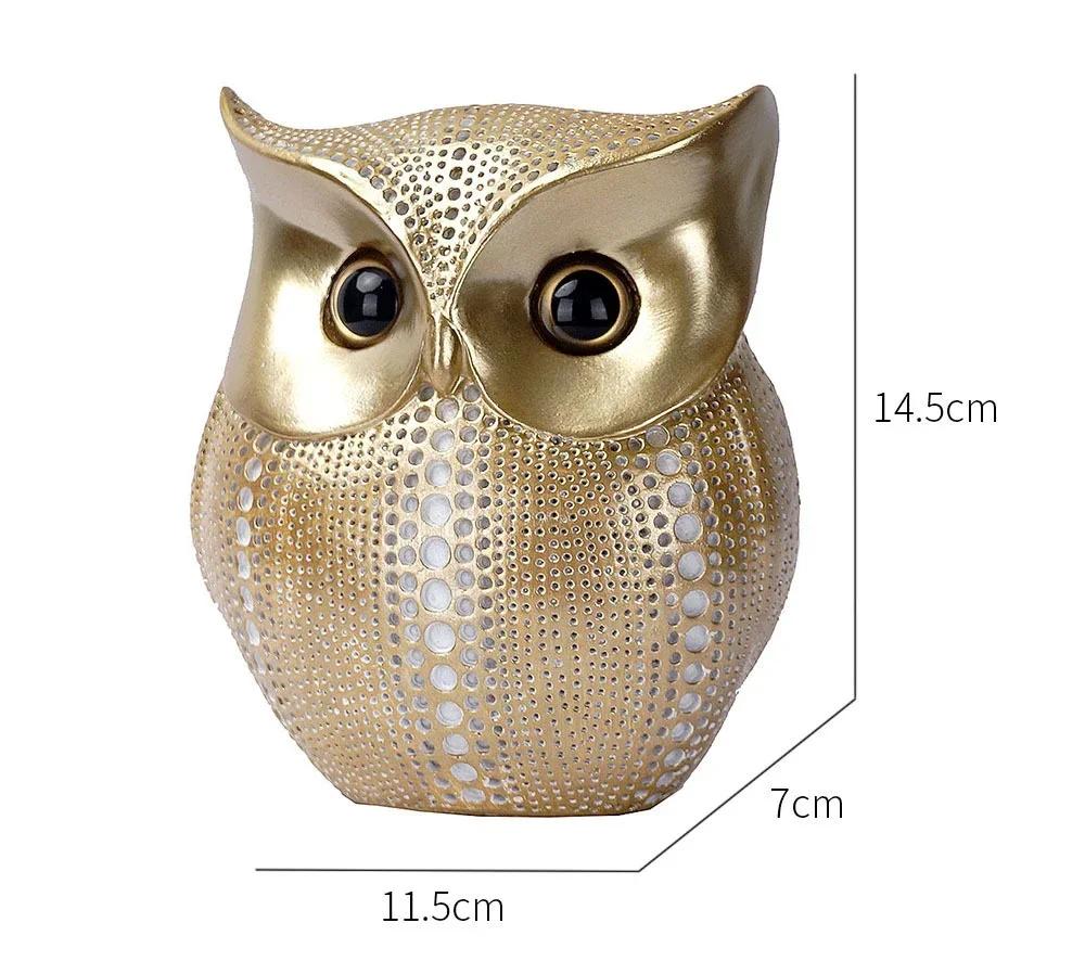 Nordic Owl Statues Home Decoration Accessories Resin Animal Sculptures Decorative Bird Ornaments for Living Room TV Cabinet