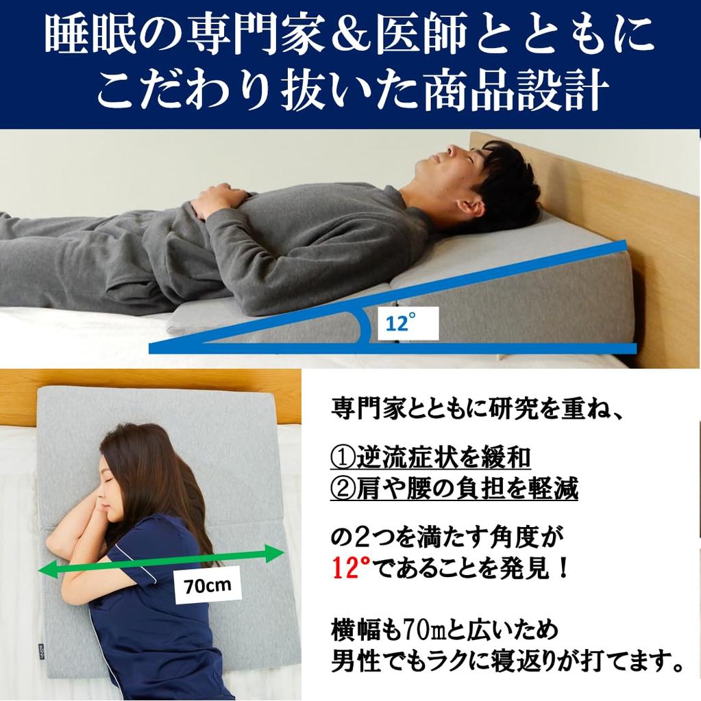 Wedge Pillow Triangular Pillow Reflux Esophagitis Triangular Cushion Exquisite Angle Supervised by a Doctor Wide Width 70cm Memory Foam Material No