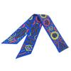 HERMES Scarf Blue Silk Women
