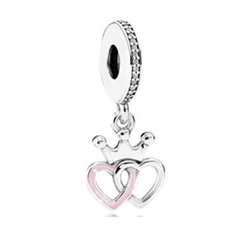 New Heart Imperial Crown Dangle Charm Bead Fit Original Fashion Bracelet Pendant Diy Jewelry For Women
