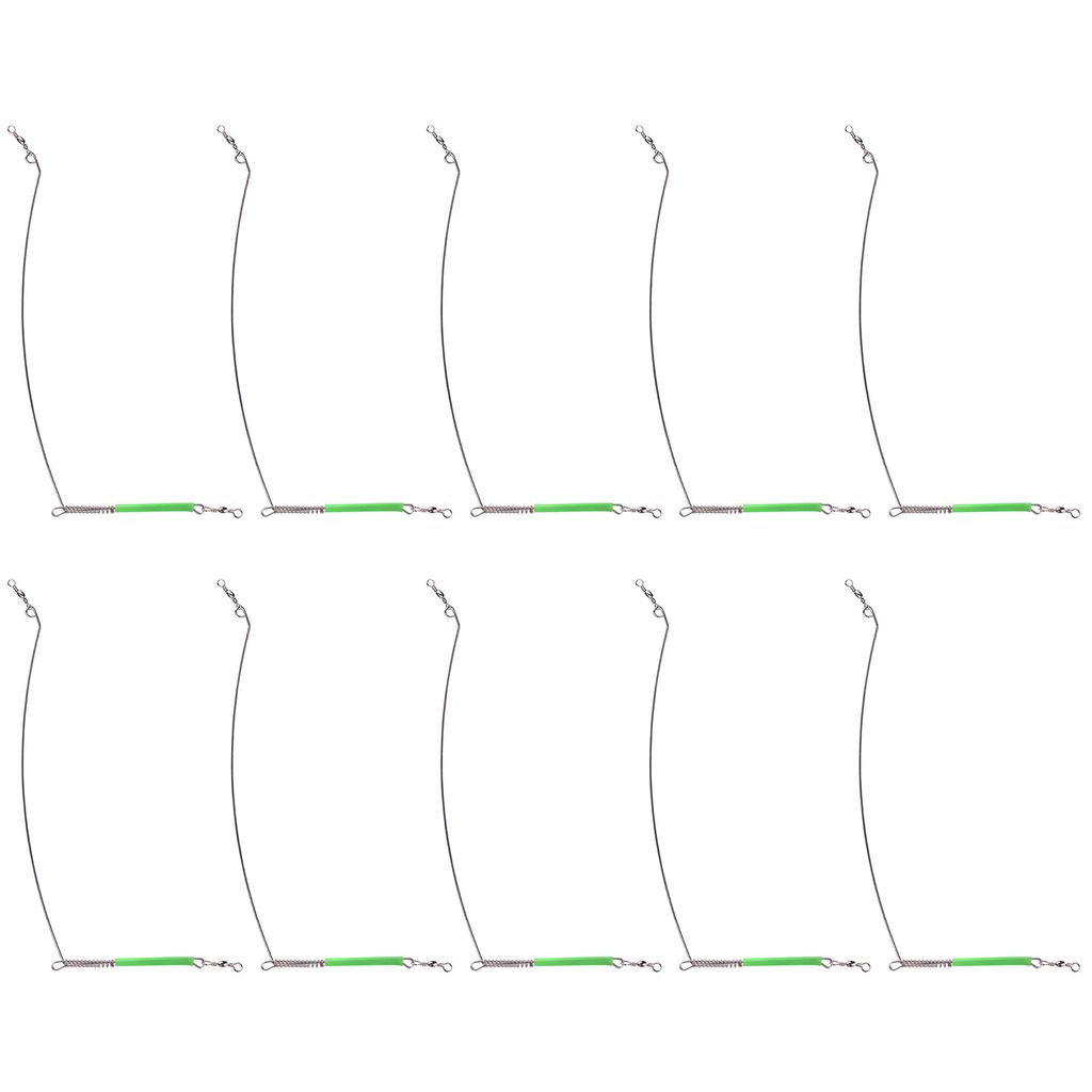 10pcs Sea Fishing Balance Steel Wire Saltwater Fishing Rigs Connector with Spring Swivel Fishing Tackle Tool 20/30/40cm