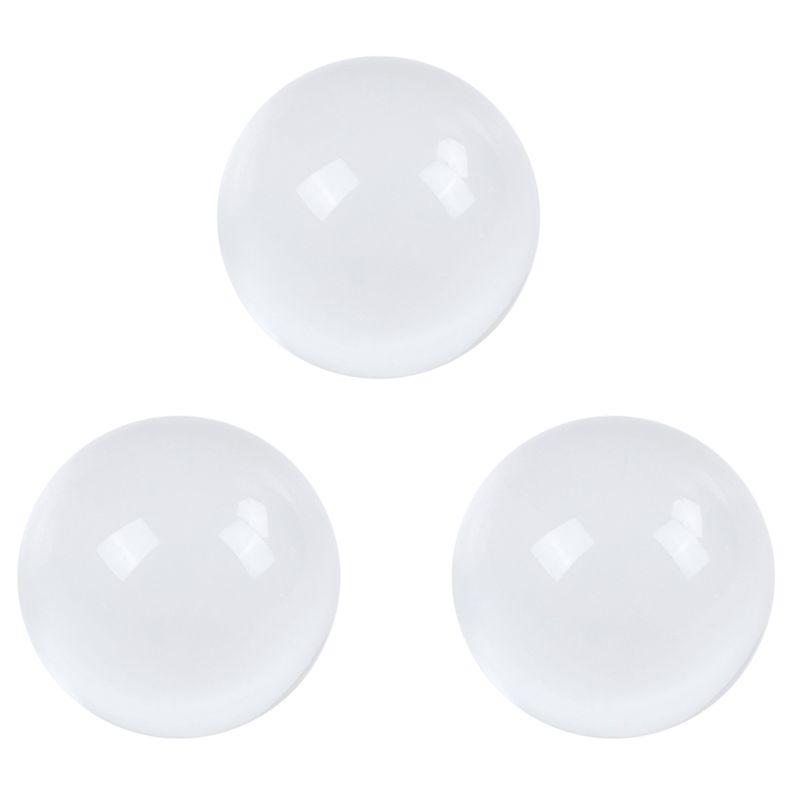 ABBY-3Pcs 40Mm Clear Glass Crystal Ball Healing Sphere Photography Props Gifts