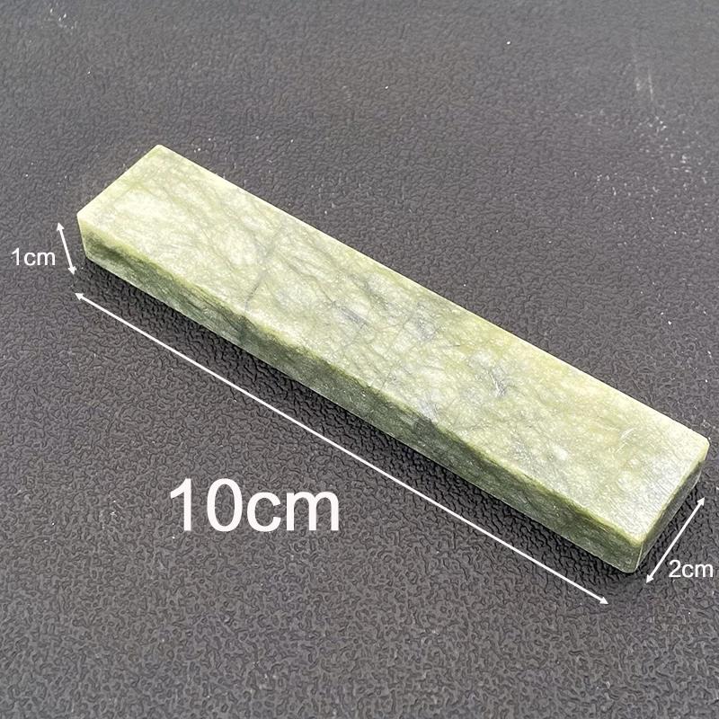 Big green sharpening stone base Natrual agate Boron carbide whetstone bar kitchen knife sharper oil honing whetstone Apex edge