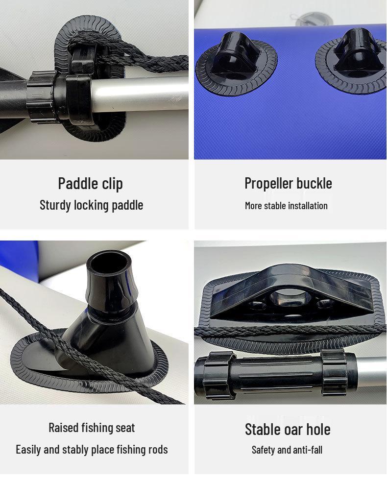 Durable Hard-Bottom Inflatable Rubber Dinghy Kayak for Fishing & Lifesaving