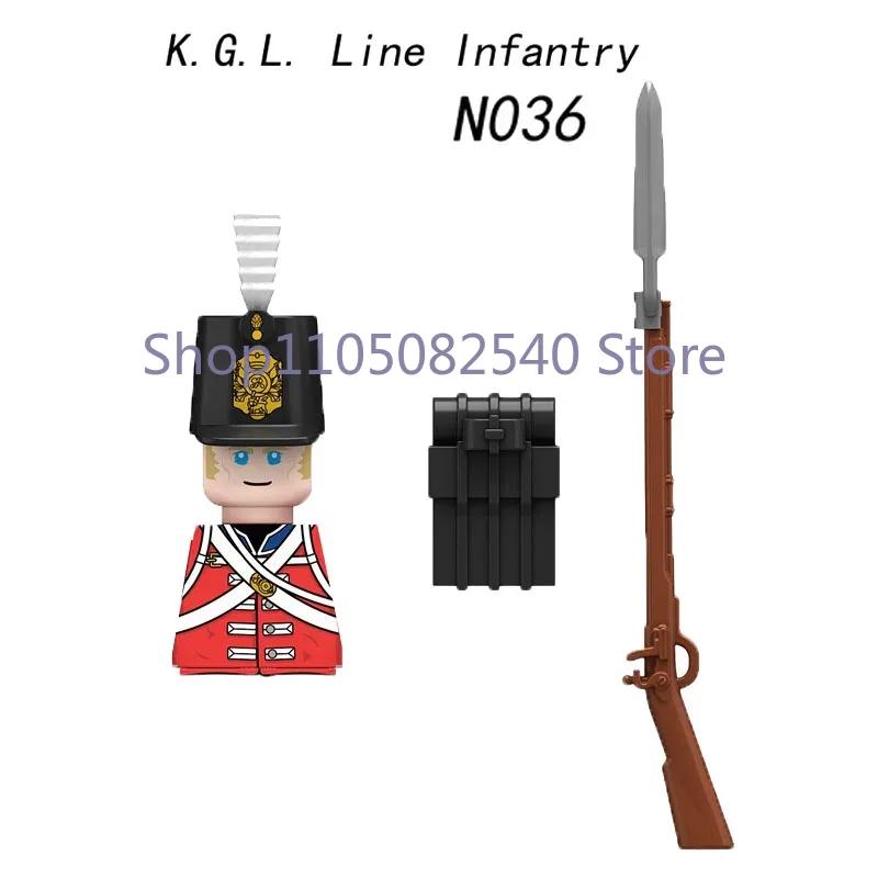 Medieval Military Soldier Figures Napoleon MOC Building Blocks Cavalry Weapons Shield Armor Cannon Militia Cowboy Toys Gift Z013