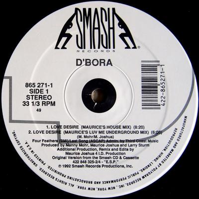 12inch Record D'BORA - Love Desire 8652711 Smash Records 1992 US Dance & Electronica Used