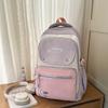 Color Block Student Schoolbag Women's Large Capacity Backpack