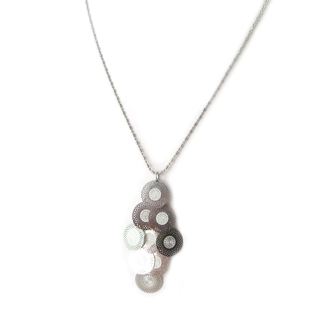 Les Trésors De Lily [N8199] - Silver 'Carmen' Designer Necklace