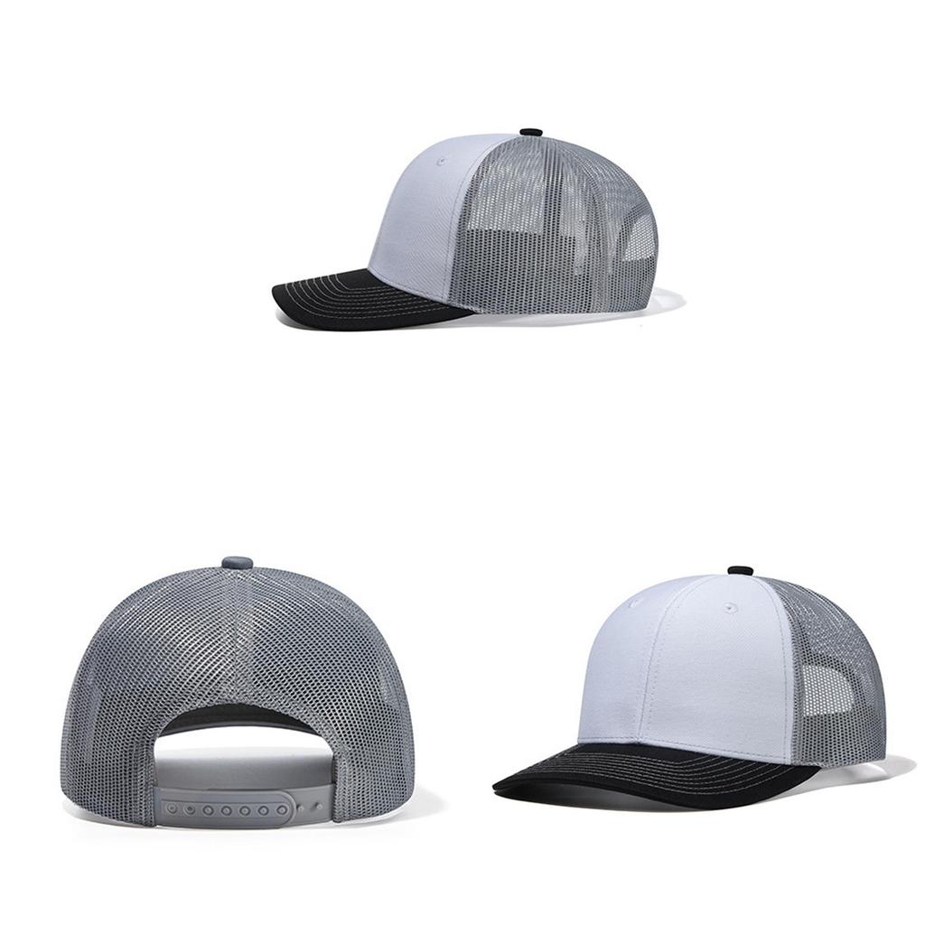 Cotton Baseball Cap With Breathable Mesh And Wide Brim For Summer Sun Protection