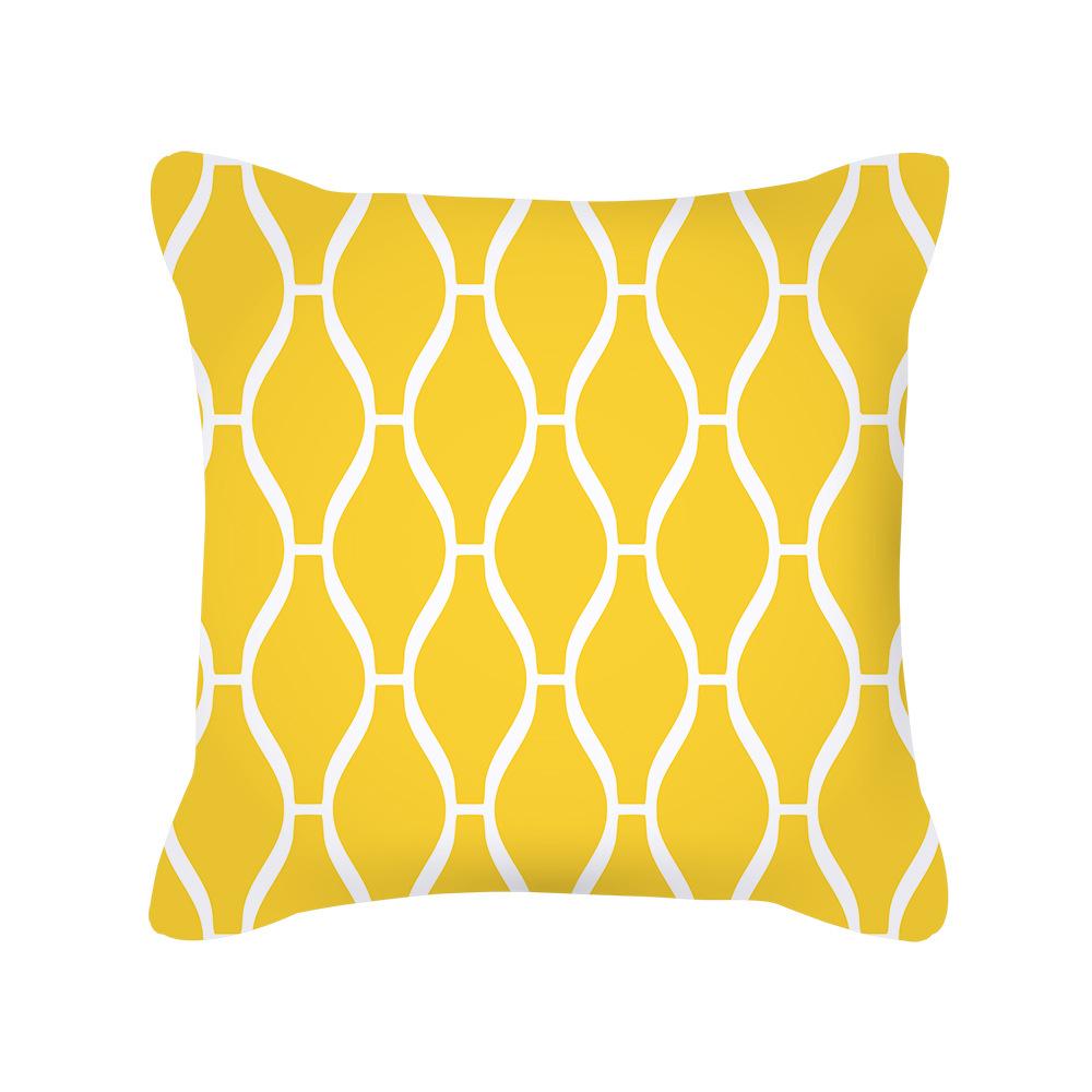 Modern Simple Geometric Pillow Nordic Style Peach Skin Bedside Cushion Cover Waist Pillow Cover New Home