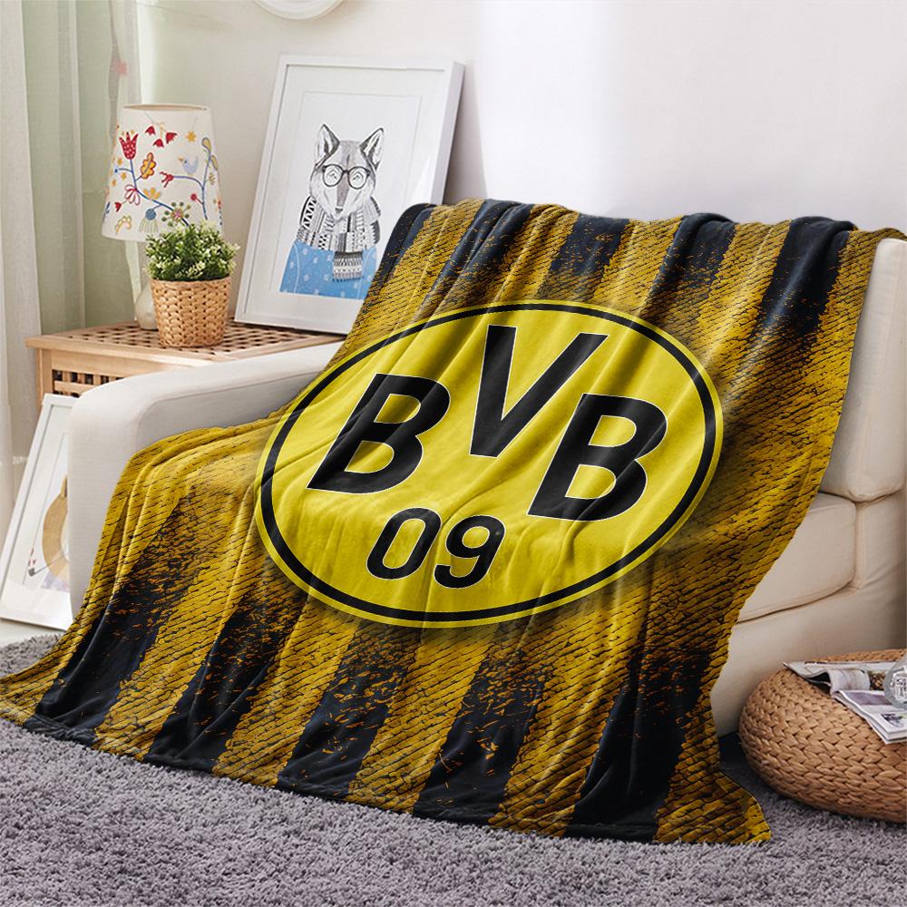 Borussia Dortmund Flannel Blanket, High quality Comfortable for All Seasons, Home Decor, Warmth and Comfort