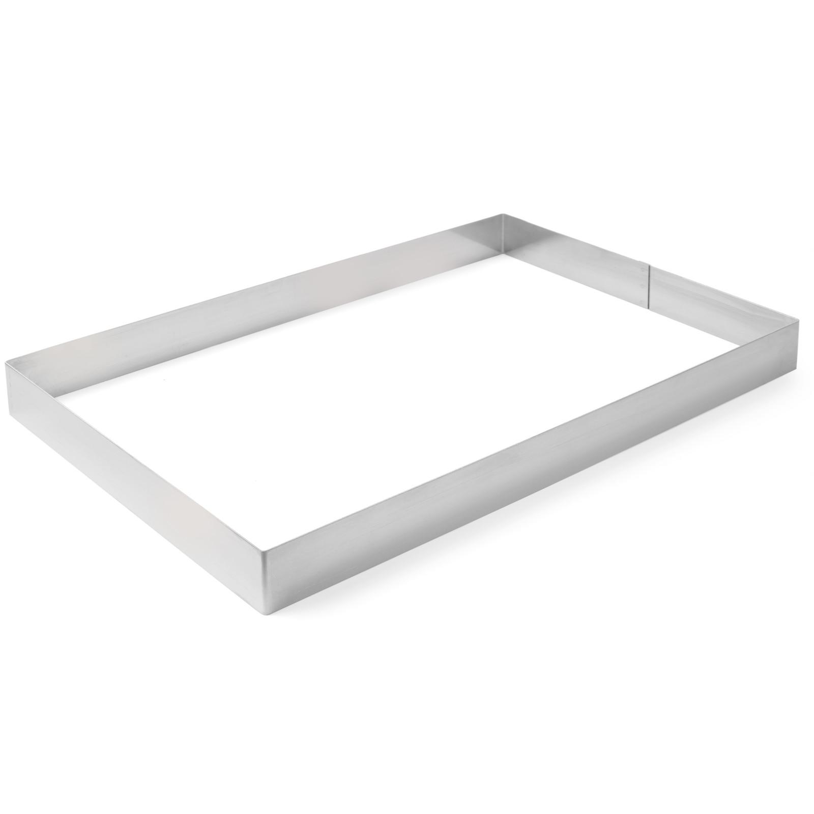 Rectangular stainless steel baking rim 385x285x60mm Hendi 512432
