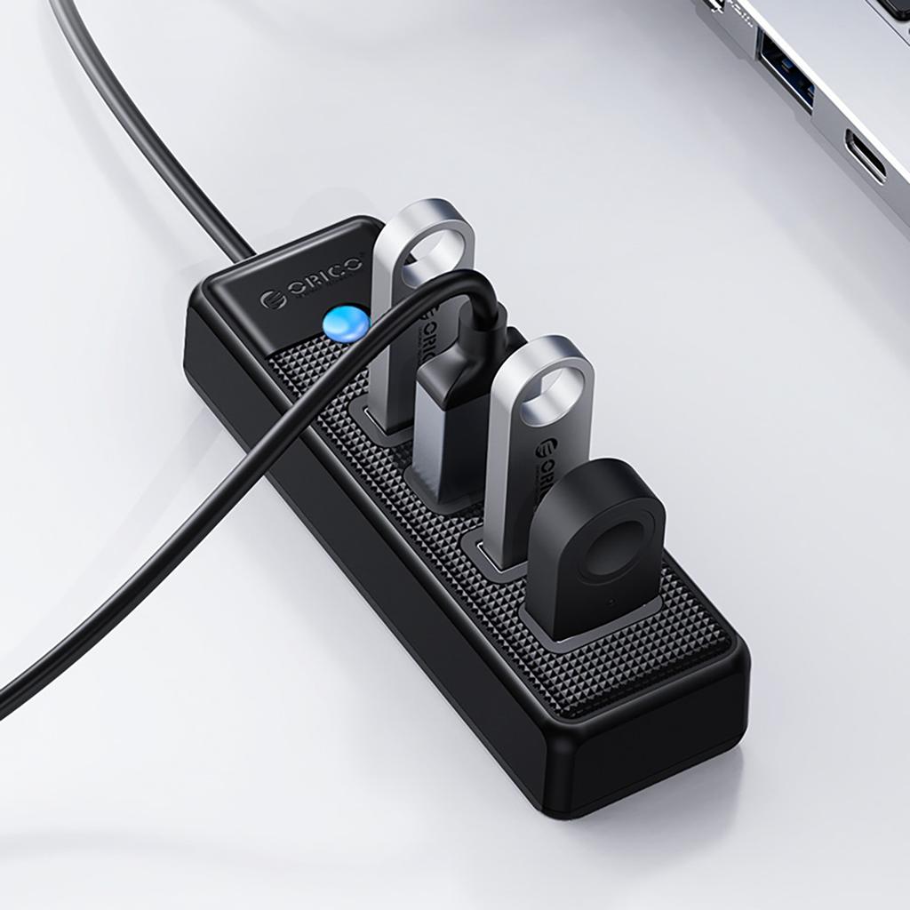 PW4U-U3 USB-A Splitter Hub - 4x USB-A - schwarz