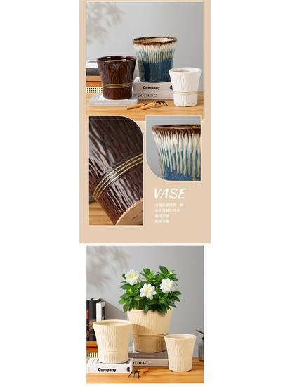 Nordic Style Large Ceramic Flower Pot for Money Tree, Pothos, and Clivia