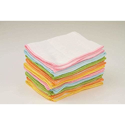 Sanberm Cotton Gauze Towels, 10 Count (with Small Gift Bag), K69400, Approx. 25 X 35 Cm