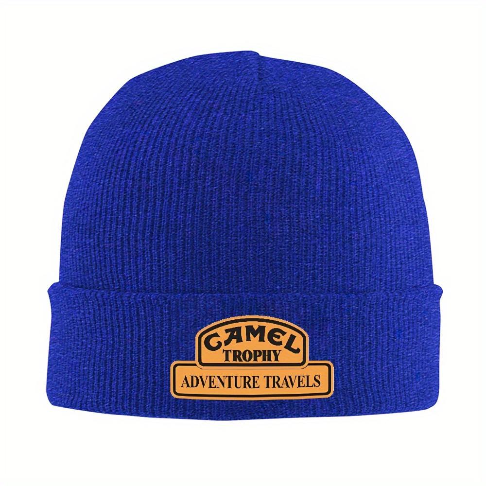 1pc Camels Trophy Adventure Travels Beanie Hats Bonnet Hats Adult Trendy Outdoor Knit Hat Autumn Pattern Thermal Elastic Caps