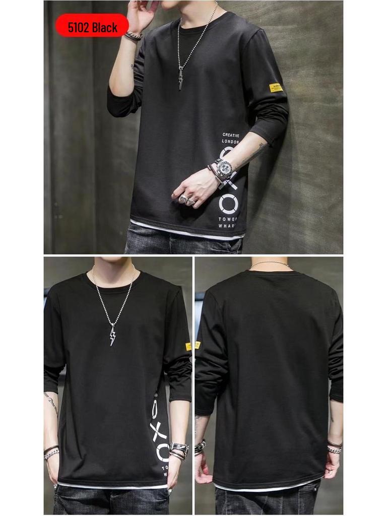 Men's 2023 Autumn Loose Long-Sleeve T-Shirt
