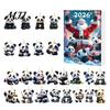 Cute Panda Ornaments for Christmas Tree Advent Calendars 2026, 2D Acrylic Hanging Decorations Car Xmas Tree, 24 Days Countdown Calendar, Gifts Lovers