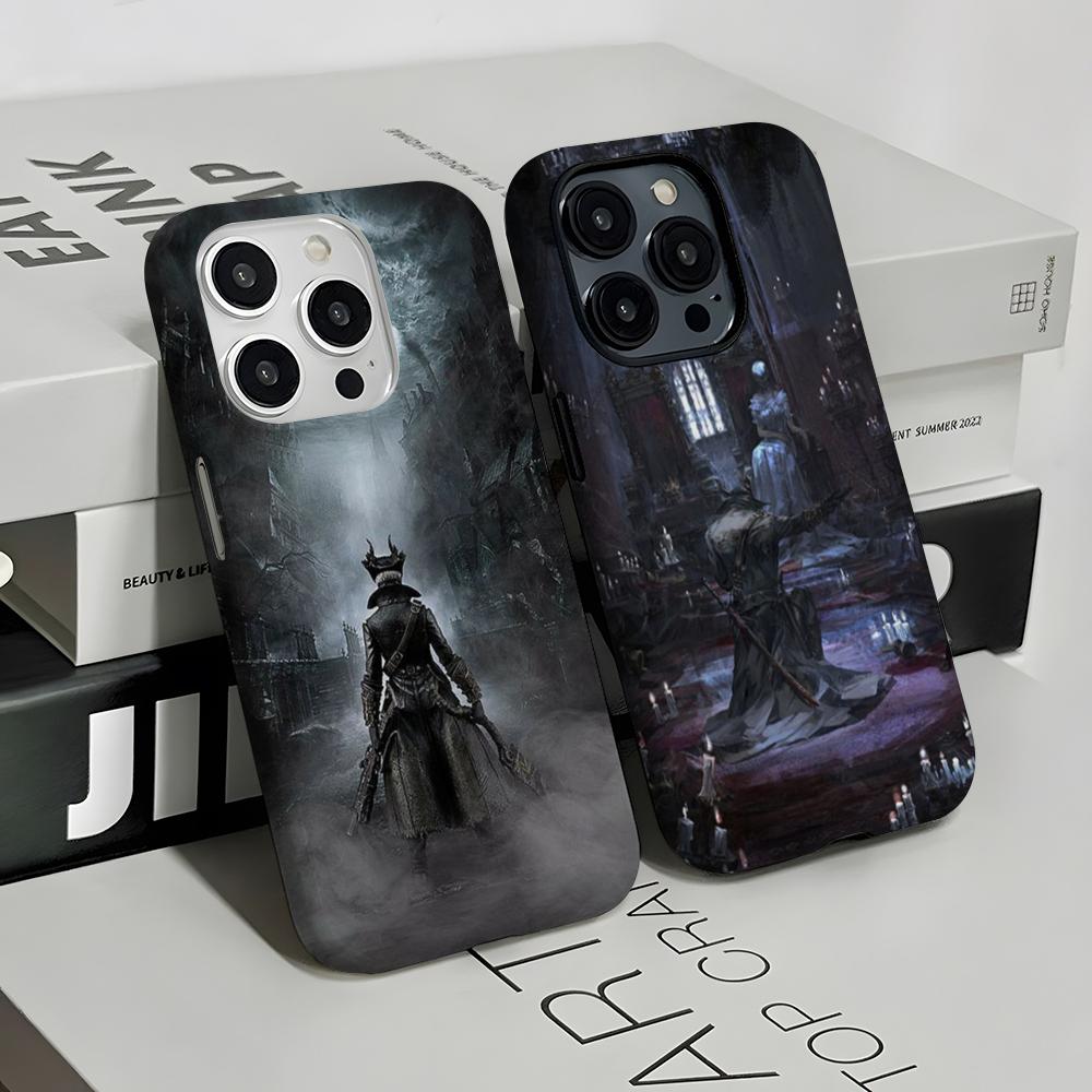 Bloodborne Phone Case For IPhone 16 15 14 13 12 11 Pro Max Plus Samsung S24 S23 Ultra Glossy HD Hard PC Cover