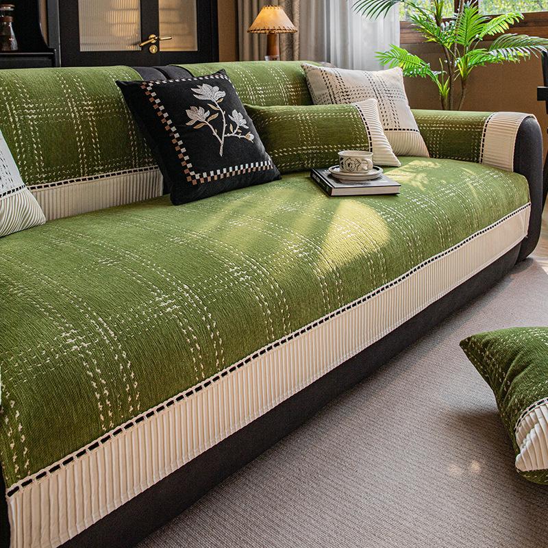 

Sofa Cushion Four Seasons Universal Light Luxury High Sense Non-Slip Seat Cushion New Chenille Sofa Cover Cover Cloth 70*70cm