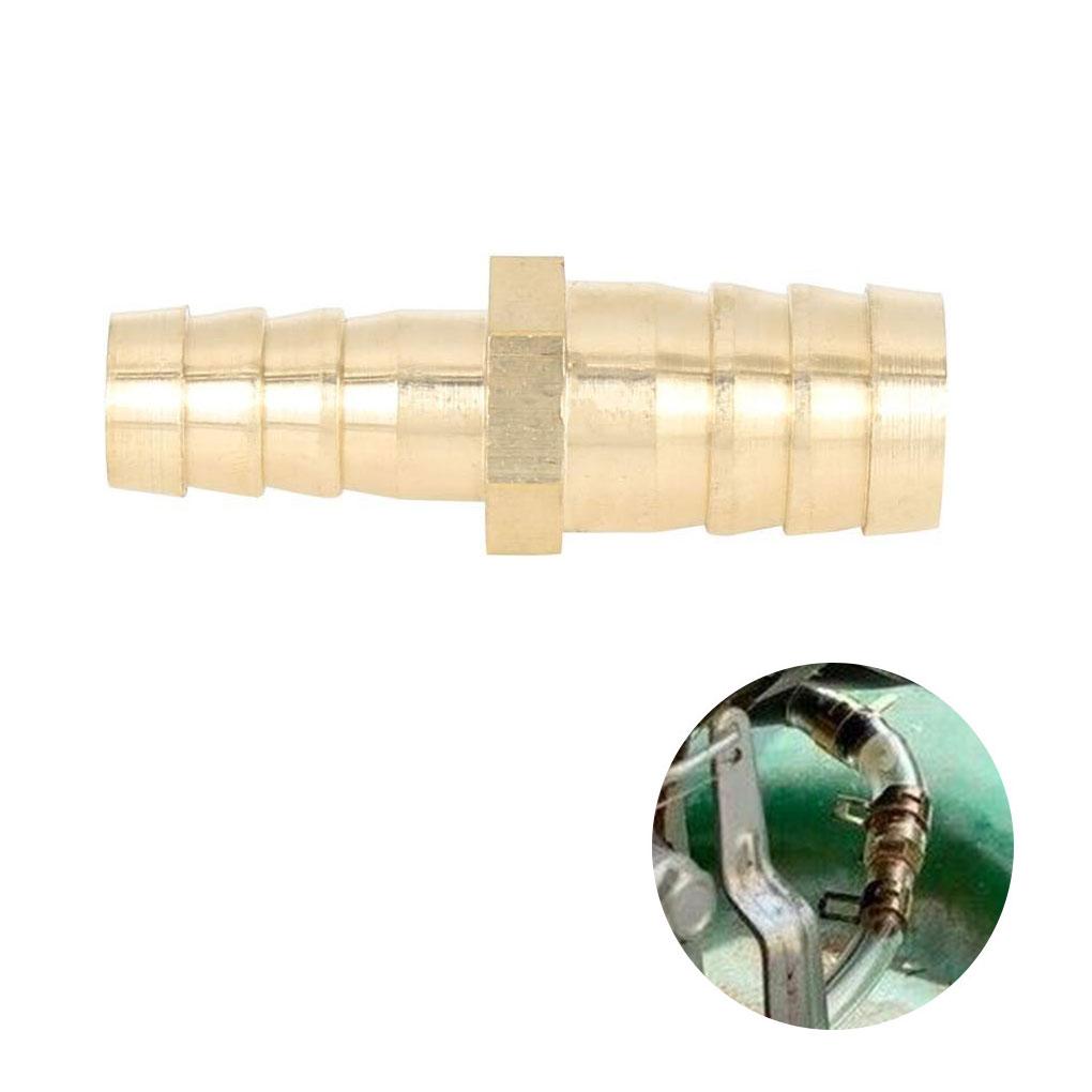 Reliable 2 Way Brass Joiner For Straight Hose Durable Easy-Install Barbed Connector Fitting For Varied Applications Brass Joiner Barbed Reducer