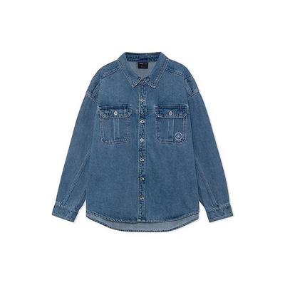 Li Ning Denim Jackets Men's Denim Blue Lapel Moderate Other AJDR243-2