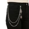 Fashion Versatile Punk Metal Pants Chain Hip Hop Spider Web Pendant Jeans Chain Multilayer Pants Decoration Waist Chains Gifts