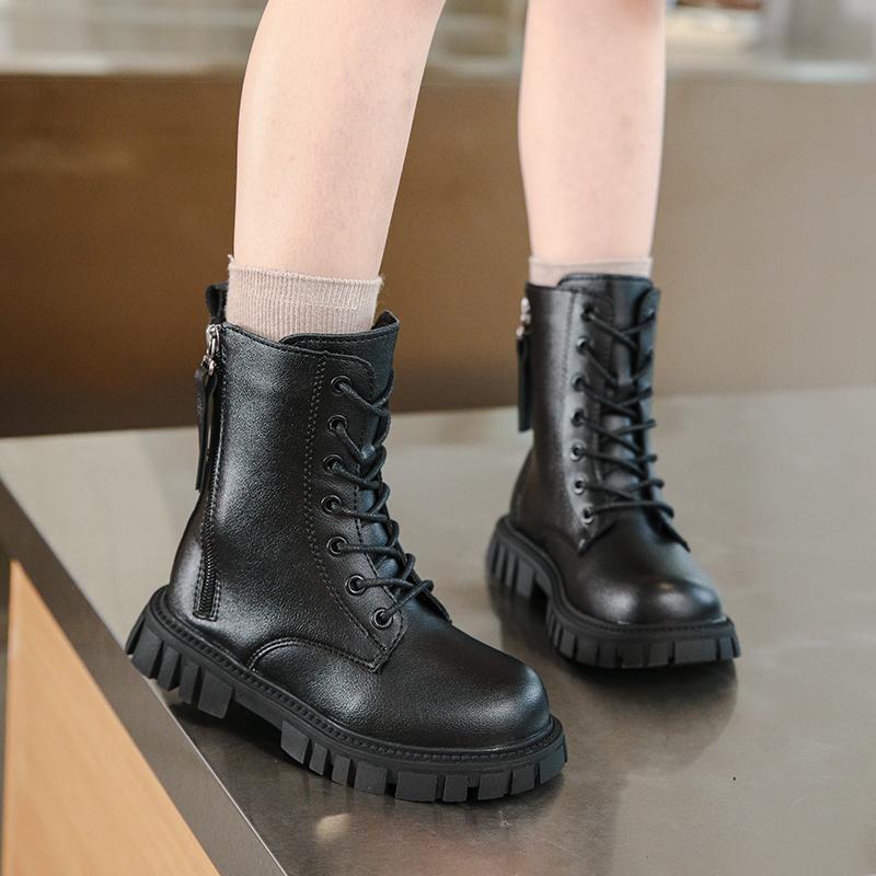 

Модные Новые Удобные Ботинки для верховой езды с круглым носком и толстой подошвой, Популярные Осень Зима, Милые Девичьи Спортивные Ботинки средней длины 35