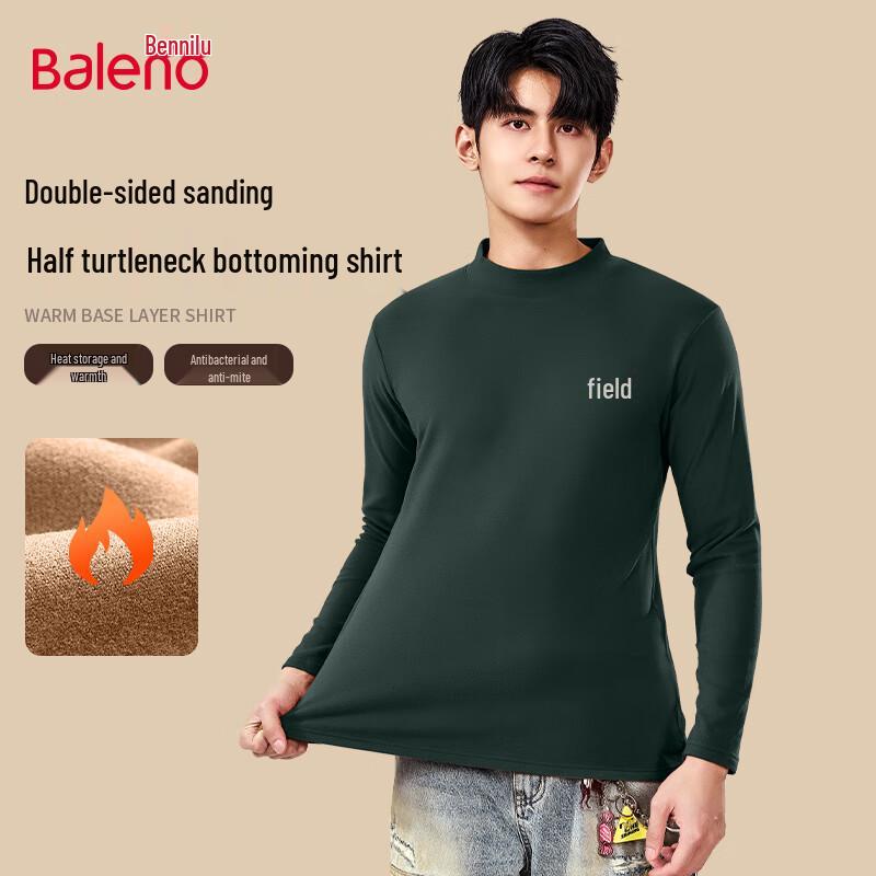 Baleno Men s Plush Half-High Collar Long-Sleeve T-Shirt M