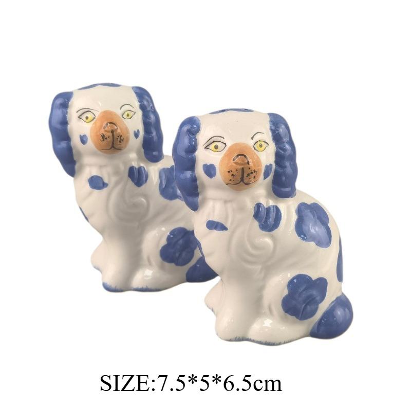 

Korean Creative Ceramic Painted Dog Seasoning Bottle Set Cartoon Puppy Salt Pepper Shaker Home Kitchen Decoration Supplies