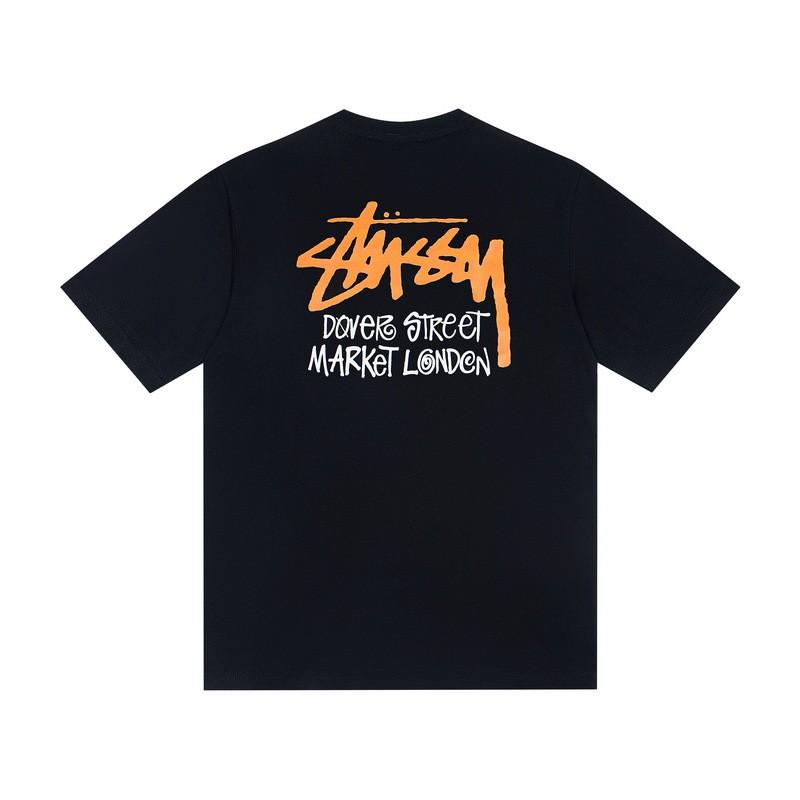 Camiseta de Algodón Unisex de Corte Holgado con Estampado de Letras Camiseta Casual de Manga Corta para Adolescentes y Adultos