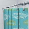 Vibrant Leaves Shower Curtain Fresh Green White Palm Leaf Design Waterproof Bath Decor For Bathroom Brighten Up Your Home With T