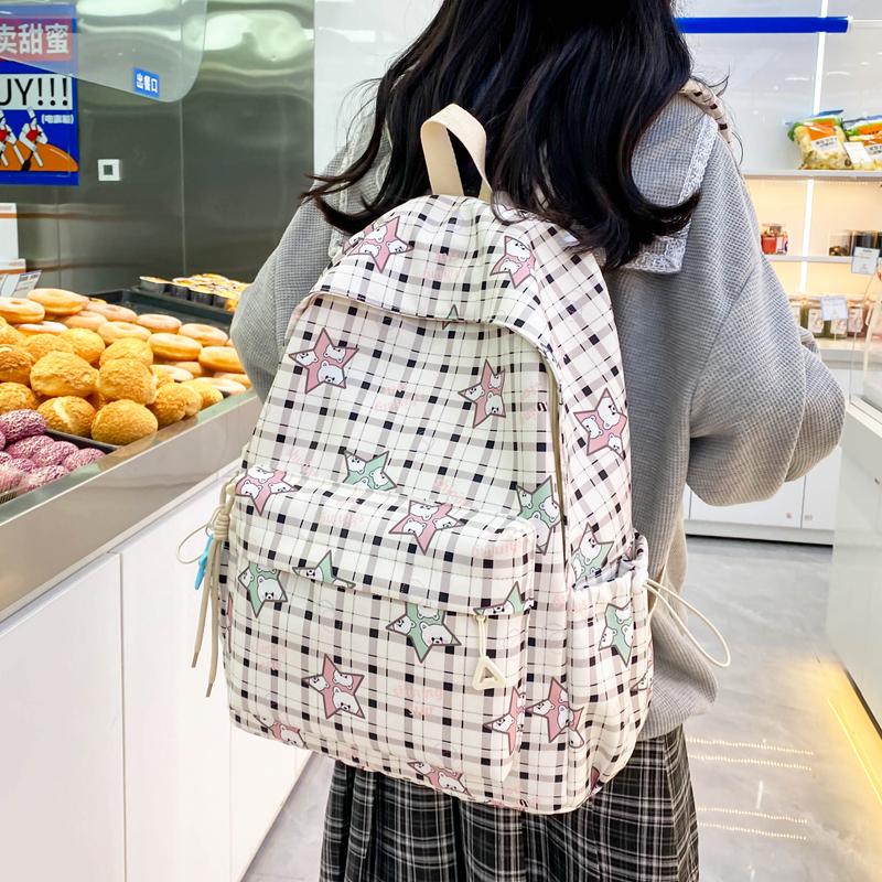 Rucsac usor de mare capacitate Rucsac pentru femei cu imprimeu desenat