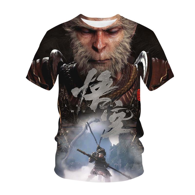 Rollenspiele Black Myth Wukong 3D-Druck T-Shirt 3D Mode Herren/Damen Kurzarm Streetwear Oversize Tees Tops Unisex T-Shirt
