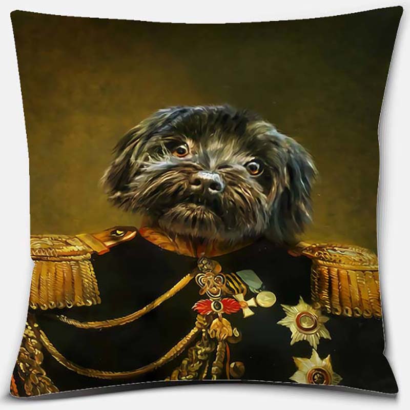 Seria portretów psów Wzór Poszewka na poduszkę Kwadratowa Dekoracja domu i biura