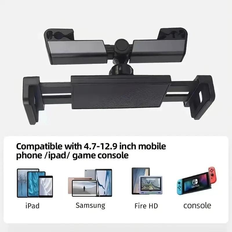 Telescopic Car Rear Pillow Phone Holder Mount Tablet Car Stand Seat Rear Headrest Mounting Bracket for Phone Tablet 4-12.9 Inch