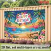 Tropical Palm Tree Banner, Foliage Photo Backdrop Wall Decor for Party