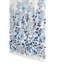 Shower Curtains Blue Flower Print Peva Fabric Water Resistant Dry-Wet Separation Bathroom Curtain Retro Classic Style 200Cm
