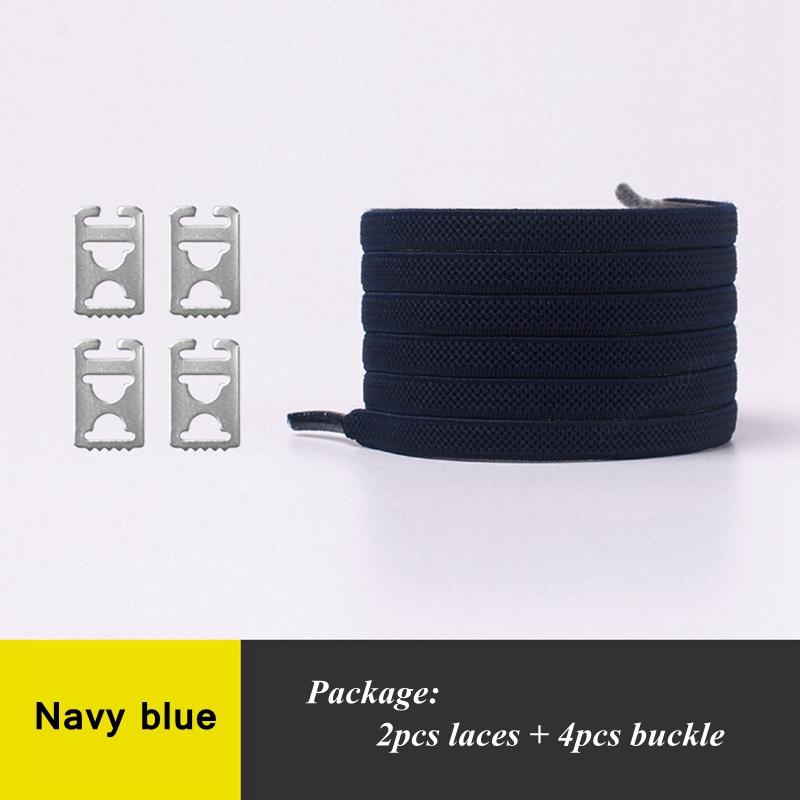 No Tie Shoelaces with Elastic and Stainless Steel Anchors Flat Shoe Laces For Sneakers Tieless Shoelace For All Adult Kid Shoes